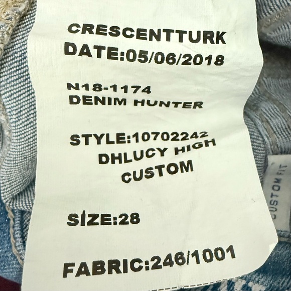 Denim Hunter Custom Fit Lucy High Rise Side Stripe Skinny Jeans Size 28 Blue - Picture 9 of 10